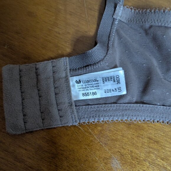 Wacoal Women’s Retro Chic Full Figure Underwire Brown Cappuccino 36DD - Picture 5 of 8